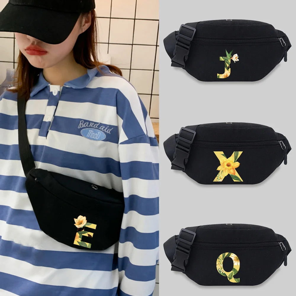 Pattern Waist Bag Chest Bag Unisex Student Sports Bum bag