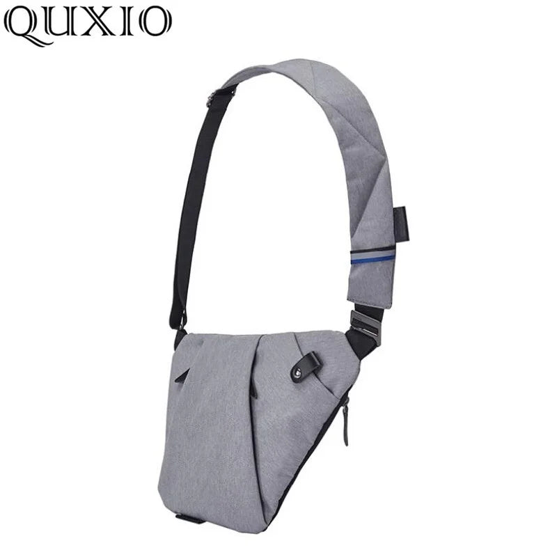 Men's Canvas Chest Bag Sling Pocket Anti-Theft CZ08