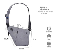 Men's Canvas Chest Bag Sling Pocket Anti-Theft CZ08