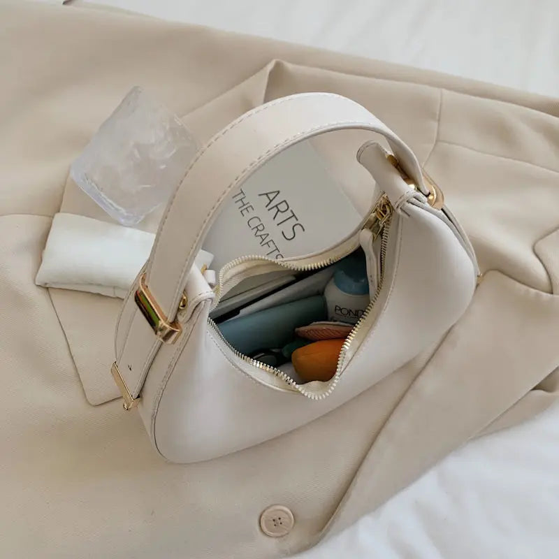 Women's PU Leather Shoulder Bag Solid Underarm Bag