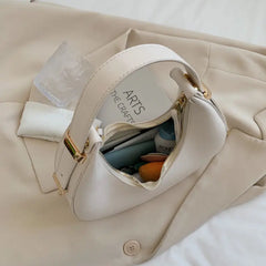 Women's PU Leather Shoulder Bag Solid Underarm Bag