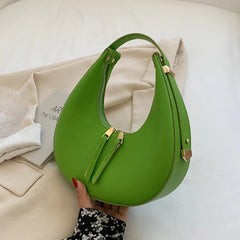 Women's PU Leather Shoulder Bag Solid Underarm Bag