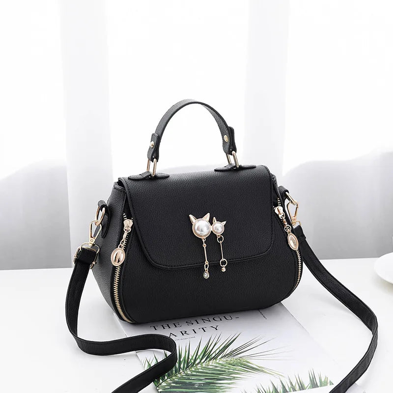 Texture Women's Shoulder Bag All-match Handbag for Autumn Messenger Ins