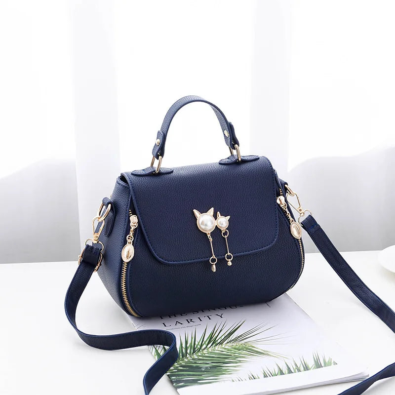 Texture Women's Shoulder Bag All-match Handbag for Autumn