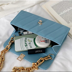 Chain Shoulder Bags for Women Texture Cover Shopping Bag