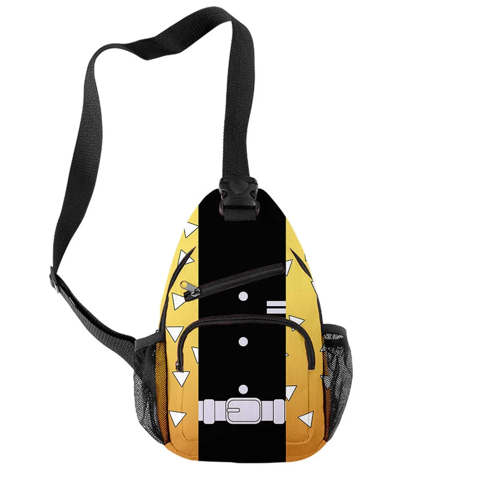 Demon Slayer Chest Bag Waterproof Outdoor Crossbody Bag