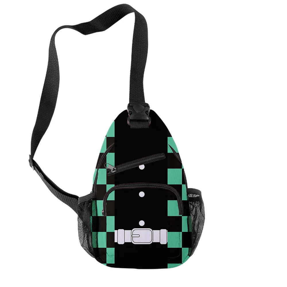 Demon Slayer Chest Bag Waterproof Outdoor Crossbody Bag