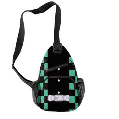 Demon Slayer Chest Bag Waterproof Outdoor Crossbody Bag