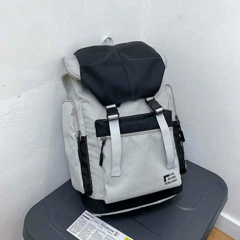 Lightweight Preppy Backpack Schoolbag Students Men Women School Bags