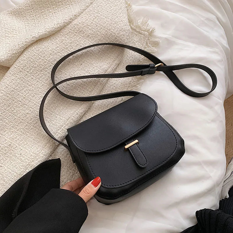 Women's Pu Leather Crossbody Bag Small Flap Messenger Bag