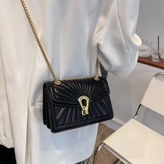 Women's Chain Shoulder Crossbody Bag - Black