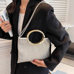 Bling Rhinestones Evening Handbag Chain Shoulder Crossbody Tote