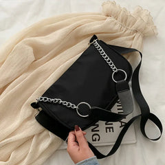 Shoulder Bag Women Nylon Armpit Bag Vintage Crossbody Bag