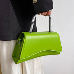Solid PU Leather Satchels Handbag Purses Clutch Women Shoulder Crossbody Bags