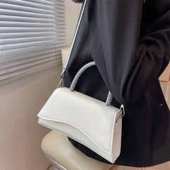 Solid PU Leather Satchels Handbag Purses Clutch Women Shoulder Crossbody Bags