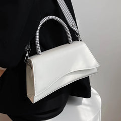 Solid PU Leather Satchels Handbag Purses Clutch Women Shoulder Crossbody Bags
