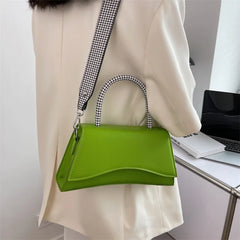 Solid PU Leather Satchels Handbag Purses Clutch Women Shoulder Crossbody Bags