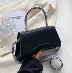 Solid PU Leather Satchels Handbag Purses Clutch Women Shoulder Crossbody Bags