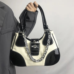 Metal Chain Handbags for Women Shoulder Crossbody Bags