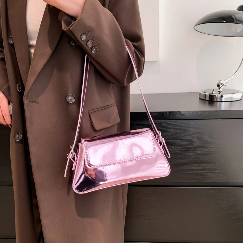 Mirror Face Handbag Women Shoulder Bags Flap Ladies Messenger Totes