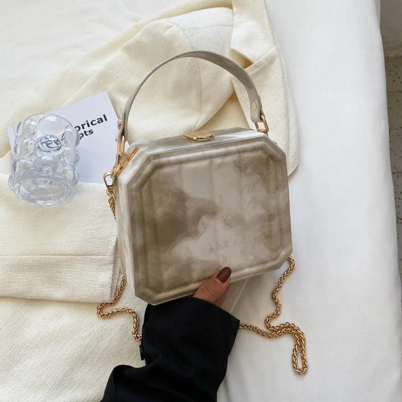 Gradient Chain Crossbody Bag for Women Summer Purses and Handbags