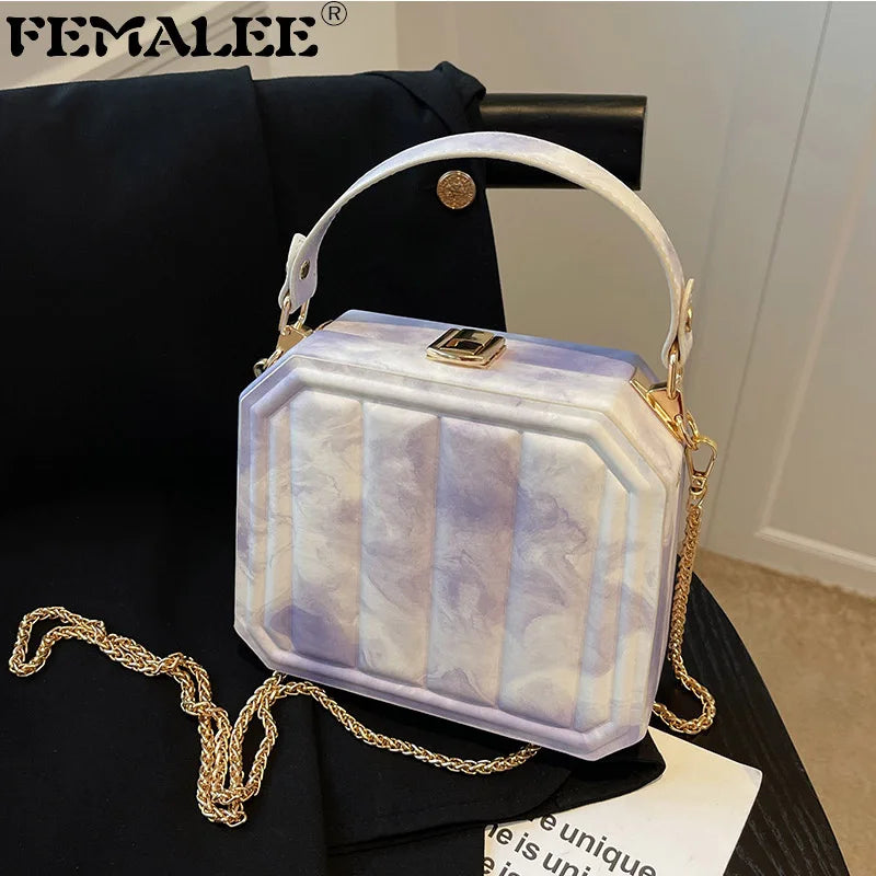 Gradient Chain Crossbody Bag for Women Summer Purses and Handbags