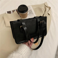 Women's PU Leather Shoulder Bag Retro Underarm Tote Bag