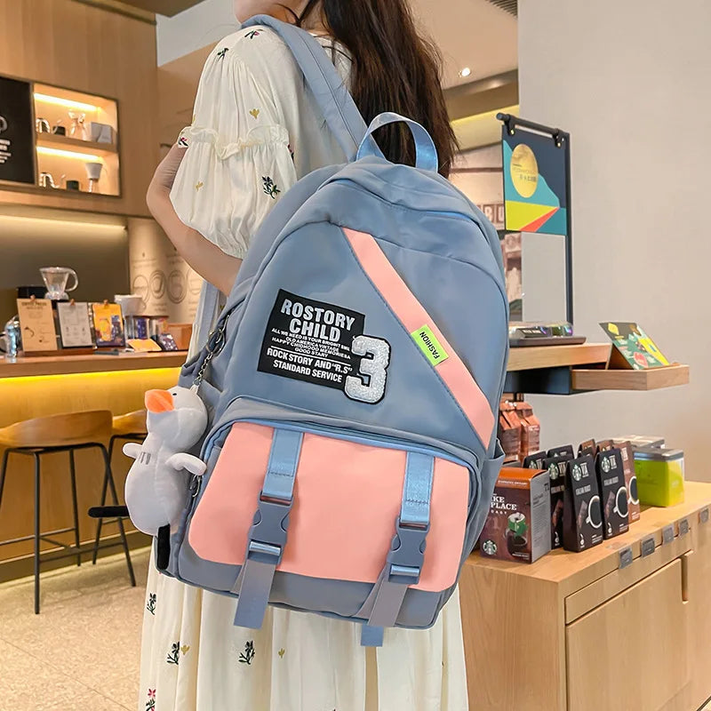 Girl College School Bag Casual Women Backpack Book Packbags for Teenage