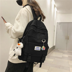 Girl Waterproof Travel Backpack Nylon Women Shoulder Bag