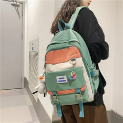 Girl Waterproof Travel Backpack Nylon Women Shoulder Bag