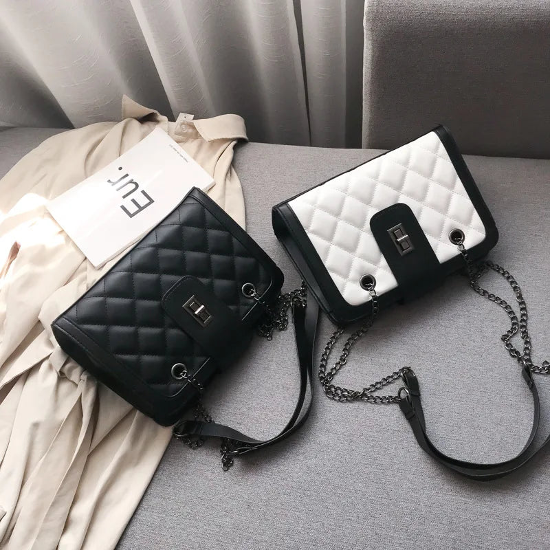 Large-Capacity Women's Rhombus Shoulder Bag