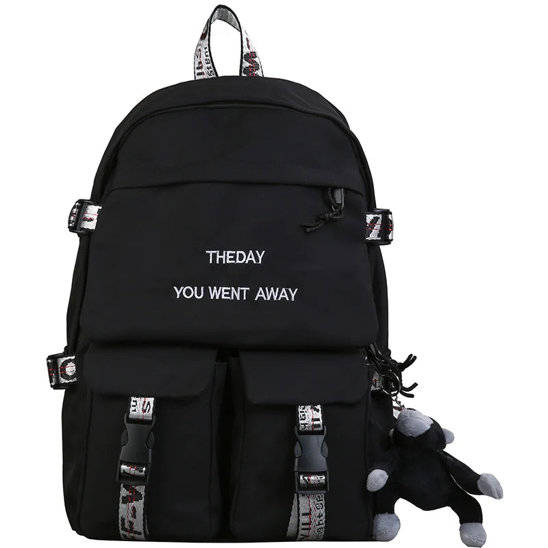 Waterproof School Backpack for Teens, Harajuku Male Female Travel Bag