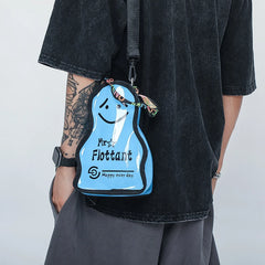 Men's Small PVC Cartoon Crossbody Bag Casual Tote Bag