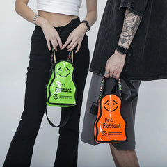 Men's Small PVC Cartoon Crossbody Bag Casual Tote Bag