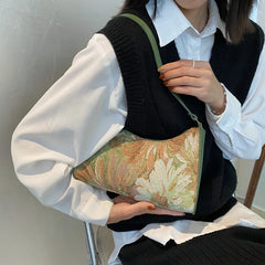 Oil Painting Armpit Bag For Women Shoulder Bag