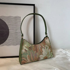 Oil Painting Armpit Bag For Women Shoulder Bag