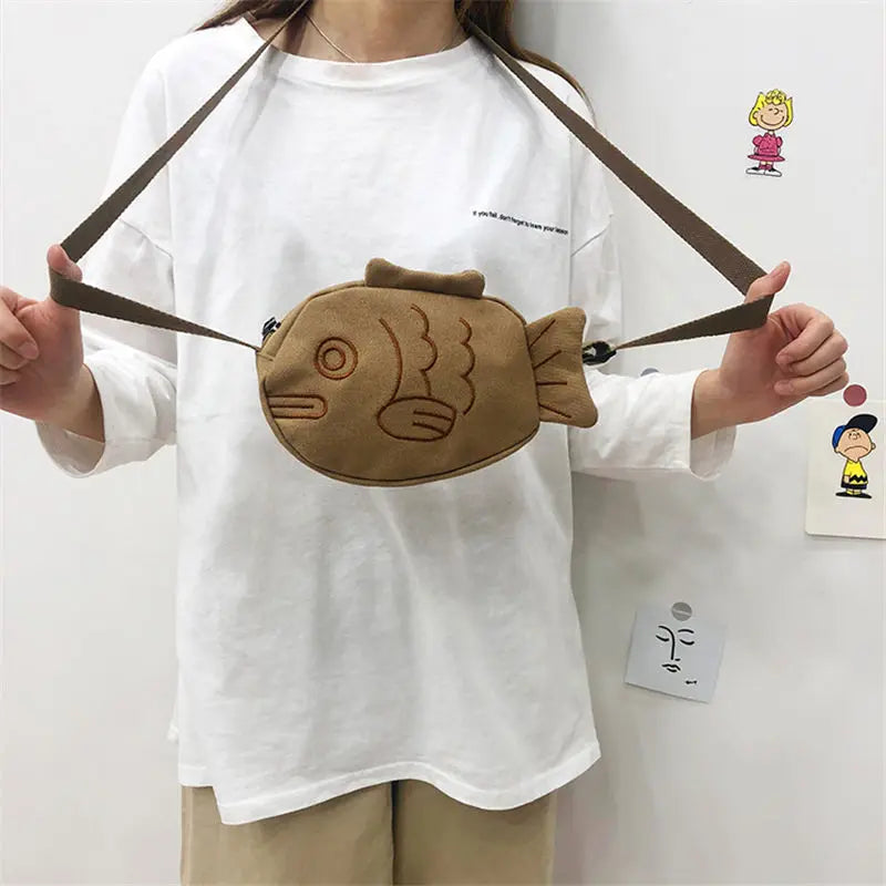 Cartoon Shoulder Messenger Bag Girls Mini Canvas Bags for Women