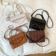 Plaid Women Shoulder Bag Chain Crossbody Bags Handbags and Purses
