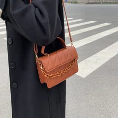 Plaid Women Shoulder Bag Chain Crossbody Bags Handbags and Purses