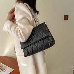 Plaid Women Shoulder Bag Chain Crossbody Bags Small Flap Top Handle Bags