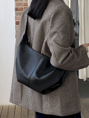 Pleated Shoulder Bag Women Soft PU Leather Crossbody Tote Bag Cloud Hobo Bolsas