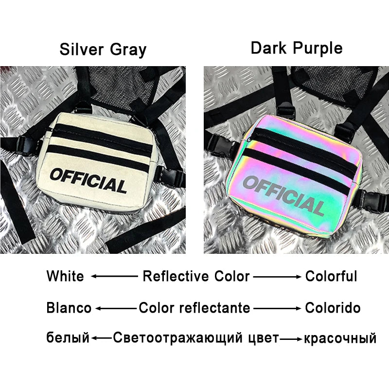 Reflective Chest Bag HipHop Tactical Chest Utility Bags G172