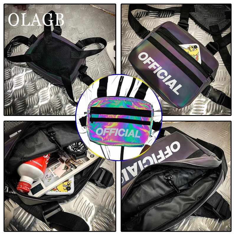 Reflective Chest Bag HipHop Tactical Chest Utility Bags G172
