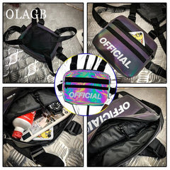Reflective Chest Bag HipHop Tactical Chest Utility Bags G172