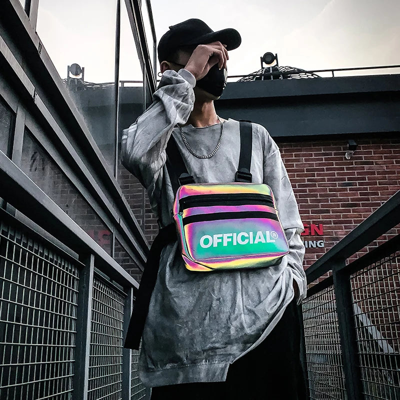 Reflective Chest Bag HipHop Tactical Chest Utility Bags G172