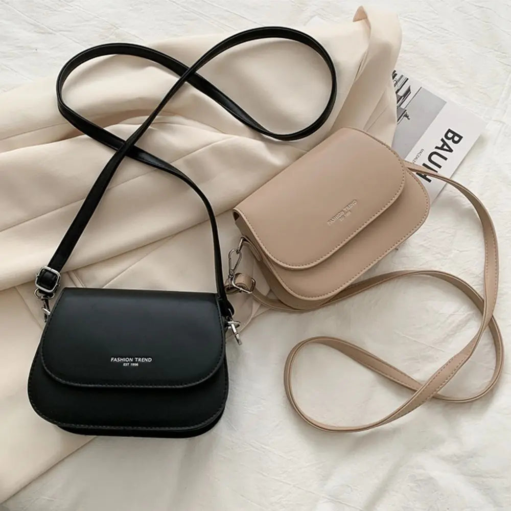Solid Women Crossbody Bag Handbags Flap Messenger Bag Saddle Shoulder Bag