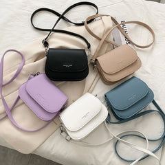 Solid Women Crossbody Bag Handbags Flap Messenger Bag Saddle Shoulder Bag