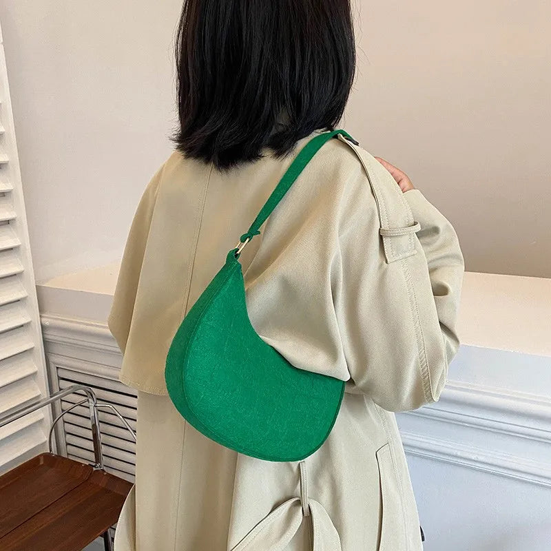 Stylish Faux Leather Shoulder Bag with Zipper for Women