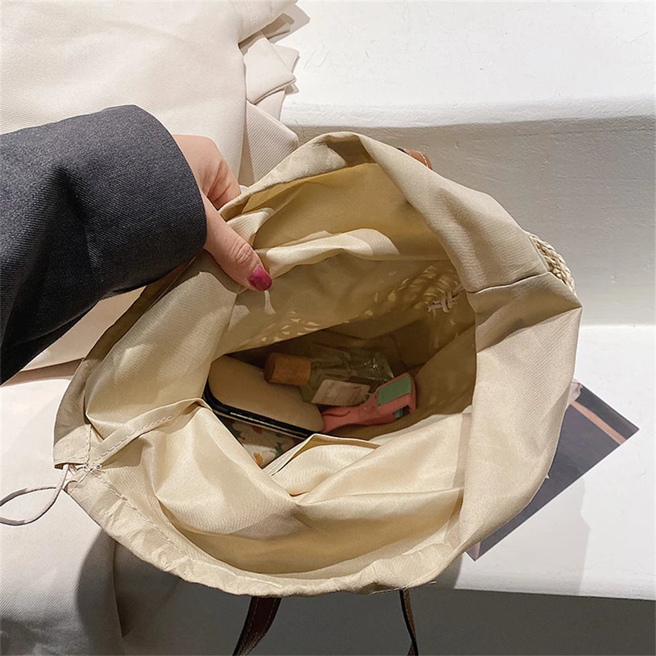 Straw Weave Bag for Women Summer Female Handbags Shoulder Bag Beach Basket