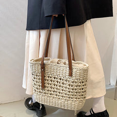 Straw Weave Bag for Women Summer Female Handbags Shoulder Bag